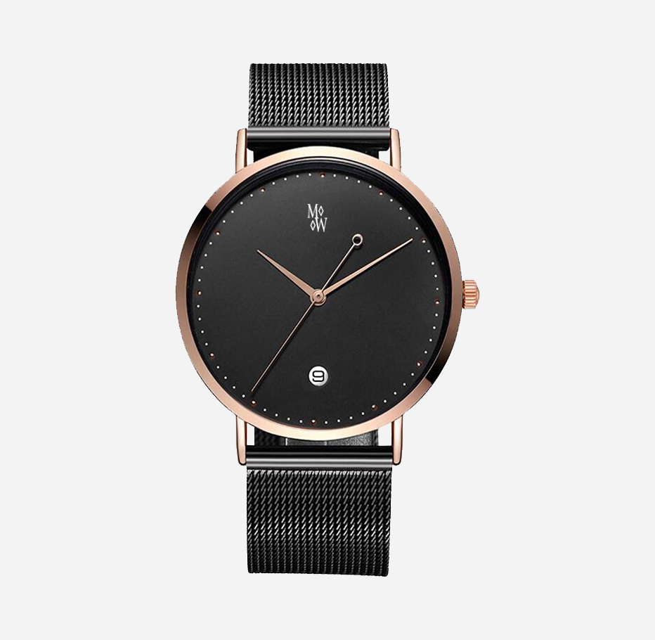 Forte Rose Gold & Black - The Mobilio Watch Company