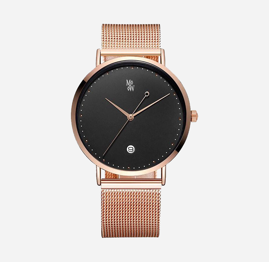 Forte Rose Gold & Black - The Mobilio Watch Company